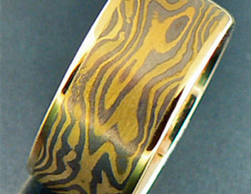 anello mokume gane tigre